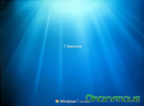 Ecran de bienvenue de Windows Seven