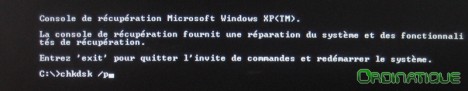 Console de récupération Windows
